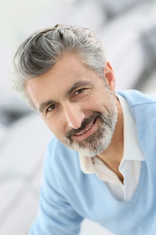 -PRP-for-Hair-Restoration-Treatment A man with a full head of hair. Get PRP for hair restoration from ProCare Wellness Institute in Savannah.